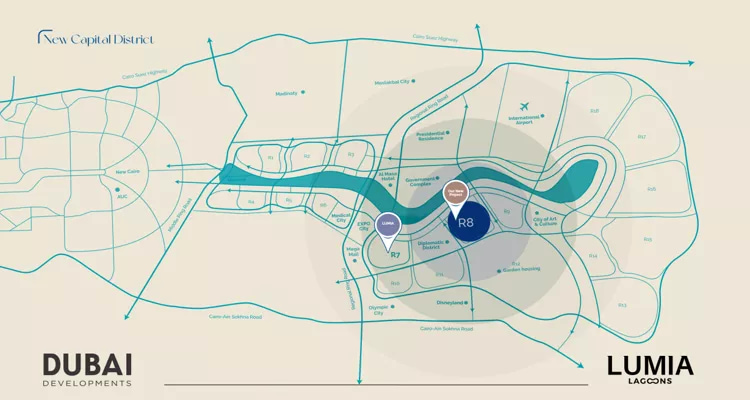 لوميا لاجونز العاصمة الادارية Lumia lagoons