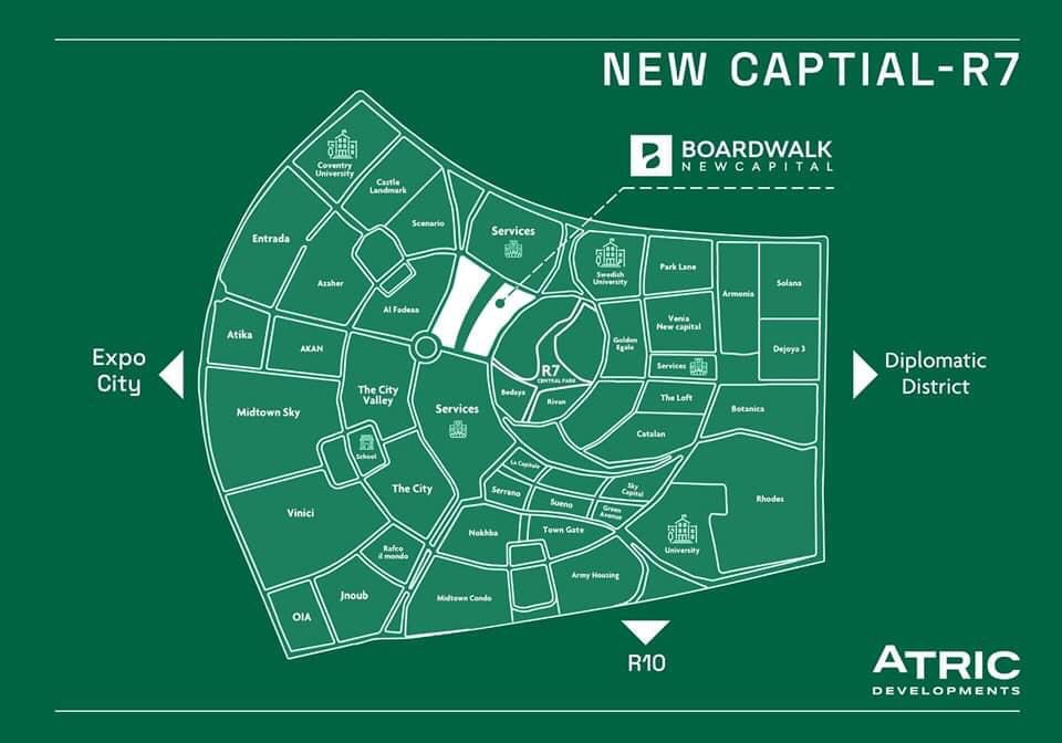 بورد ووك العاصمة الإدارية Boardwalk New Capital