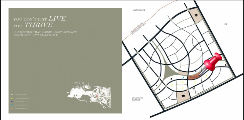 موقع كمبوند ضفاف العاصمة Compound Defaf