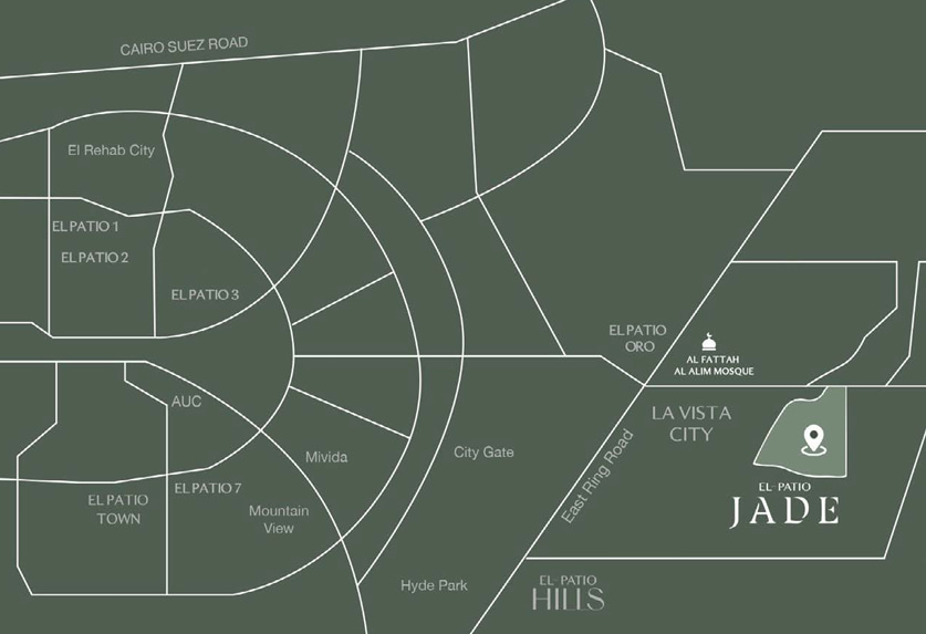 موقع مشروع الباتيو جاد العاصمة الادارية الجديدة El Patio Jade